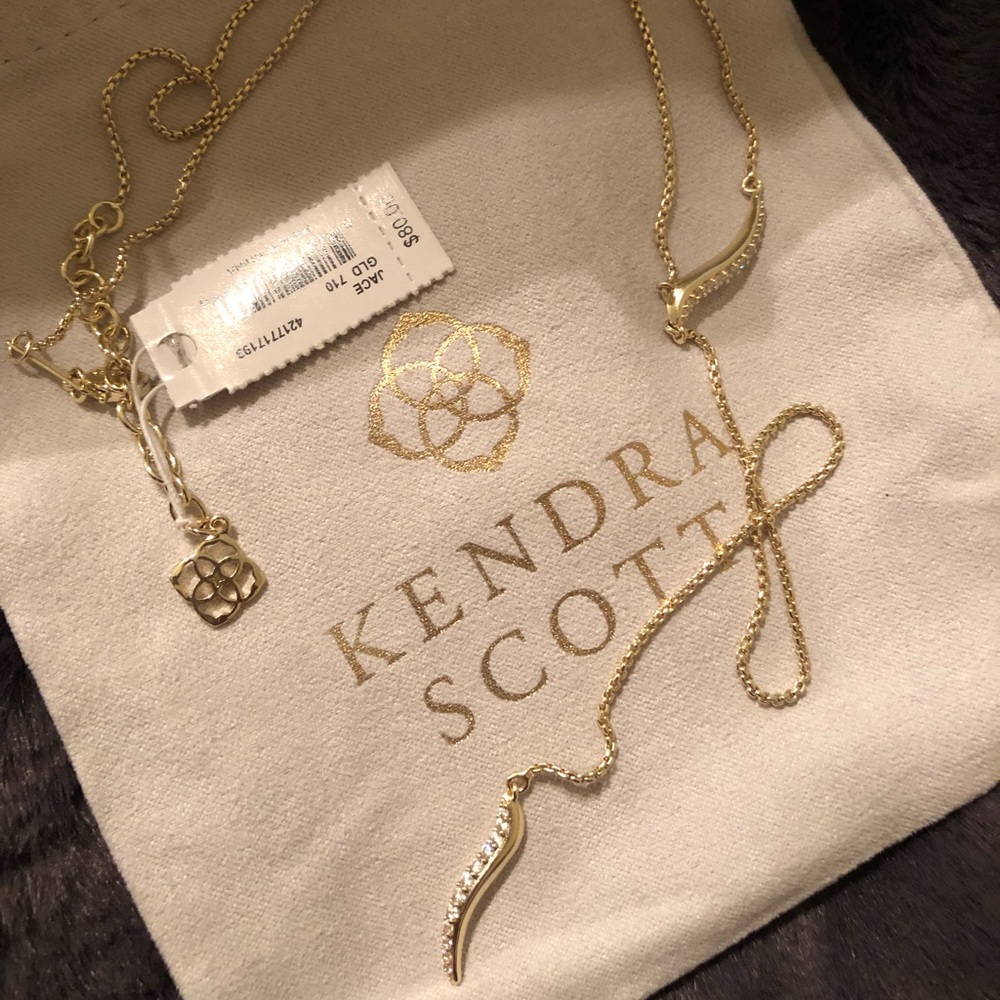 Kendra Scott Gold Jace Y necklace BRAND NEW